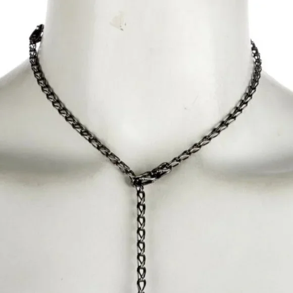 JOHN HARDY PEARL & DIAMOND STERLING SILVER 925 BAMBOO LAVALIER NECKLACE - Picture 9 of 11